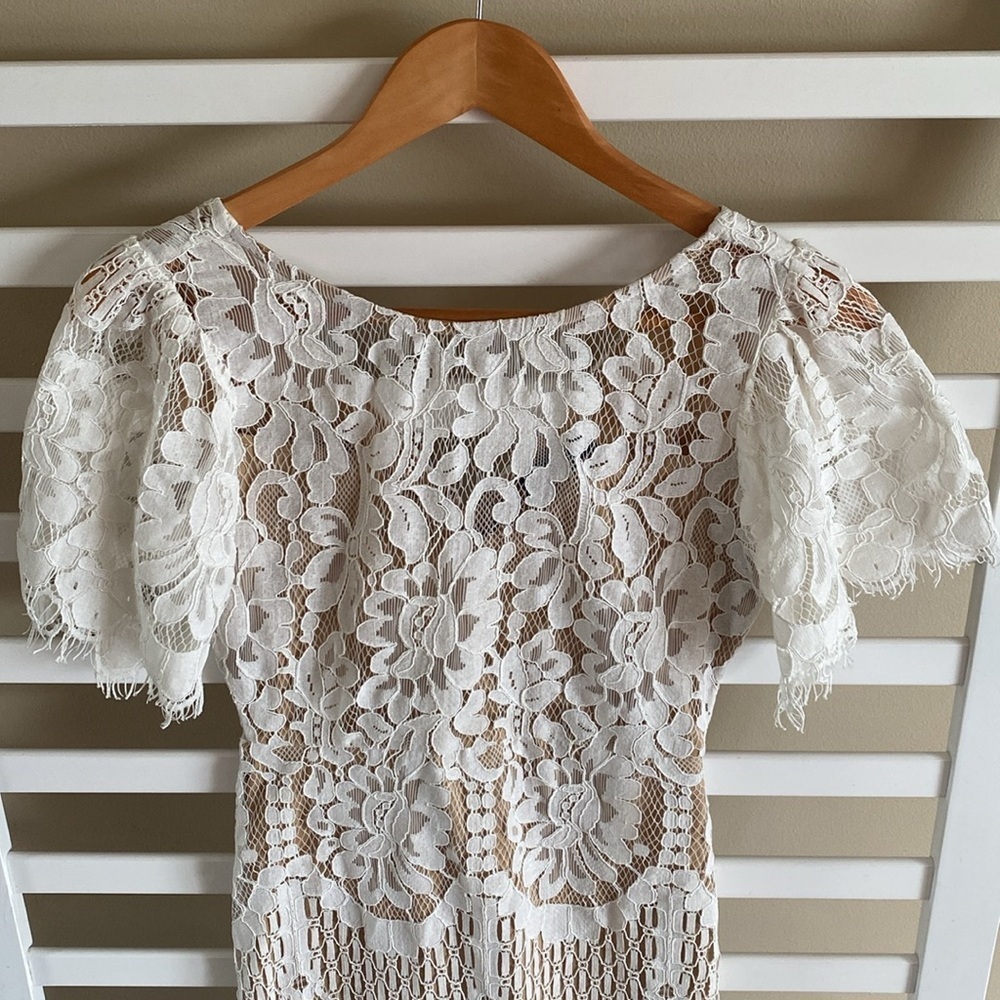 Lulu's White Lace Mini Dress - Picture 6 of 15